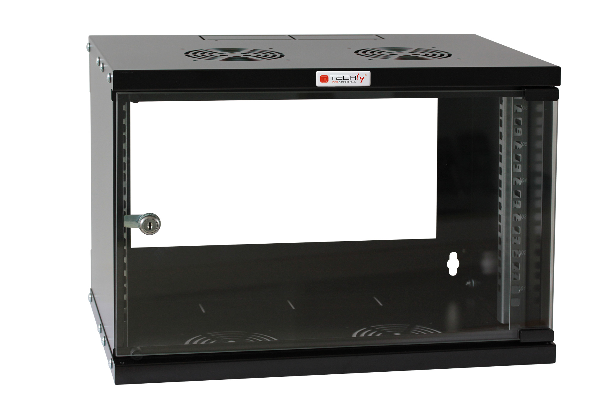 Armadio Rack 19'' a Muro 9U prof. 320 Nero Assemblato - immagine 3