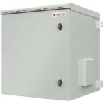 Armadio Rack 19'' a Parete 12U Grigio IP55 Porta Cieca prof. 600 mm
