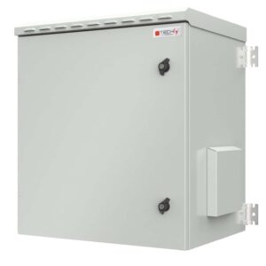 Armadio Rack 19'' a Parete 16U Grigio IP55 Porta Cieca prof. 450 mm