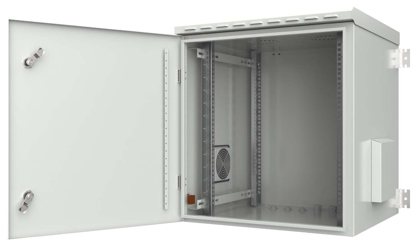 Armadio Rack 19'' a Parete 7U Grigio IP55 Porta Cieca prof. 600 mm - immagine 2