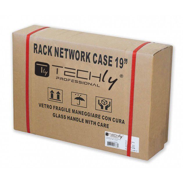 Armadio Rack 19'' Flat a muro p.15cm 12 unità sezione unica Grigio - immagine 2