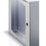 Armadio Rack 19'' Flat a muro p.15cm 12 unità sezione unica Grigio