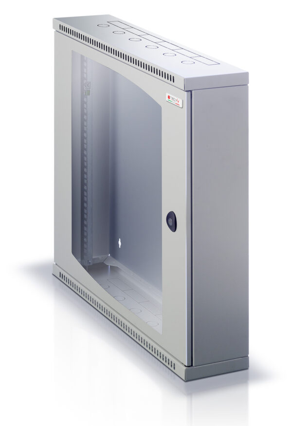 Armadio Rack 19'' Flat a muro p.15cm 6 unità sezione unica Grigio