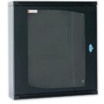 Armadio Rack 19'' Flat a muro p.30cm 12 unità sezione unica Nero