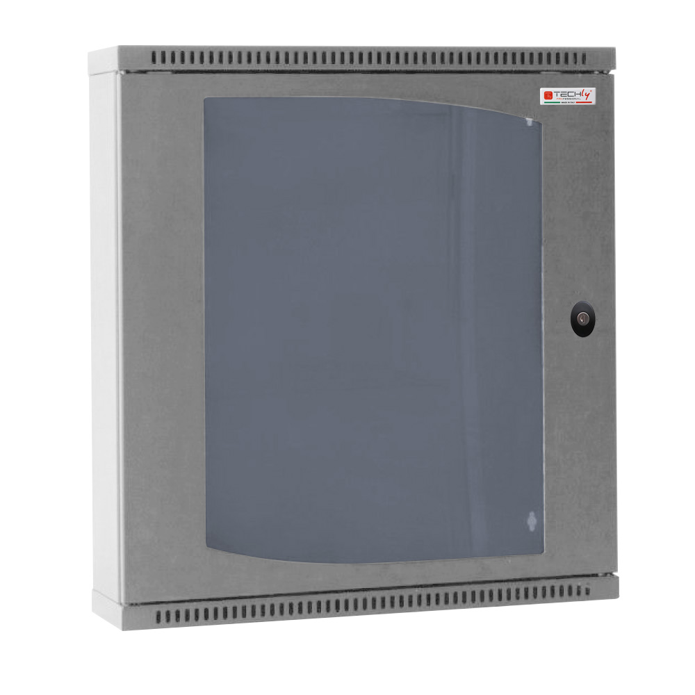 Armadio Rack 19'' Flat a muro p.30cm 6 unità sezione unica Grigio - immagine 3