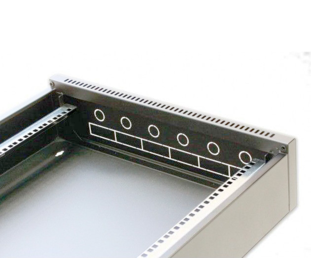 Armadio Rack 19'' Flat a muro p.30cm 6 unità sezione unica Grigio - immagine 8