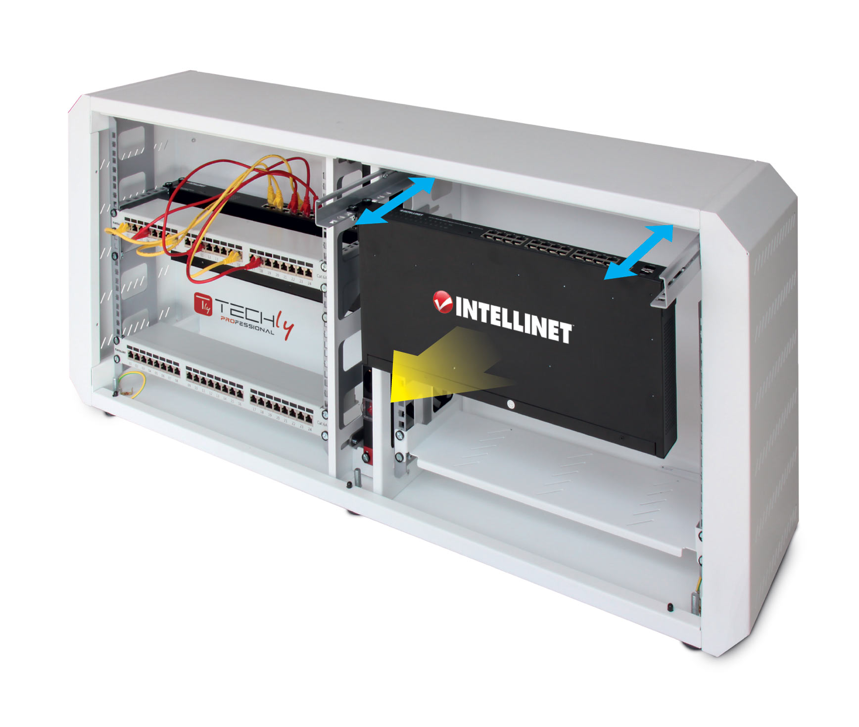 Armadio rack 19'' Ghost  con porta grigliata Bianco