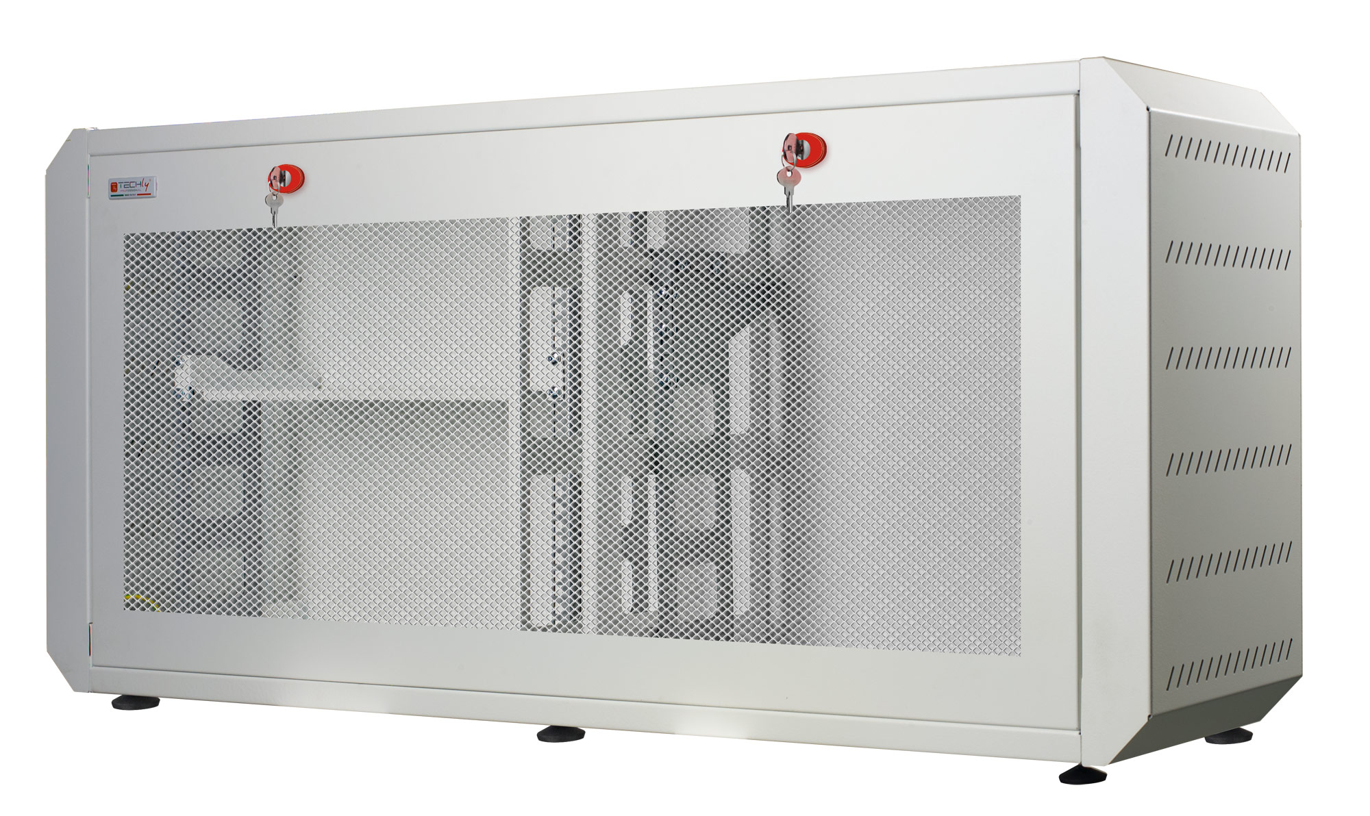 Armadio rack 19'' Ghost  con porta grigliata Bianco - immagine 2