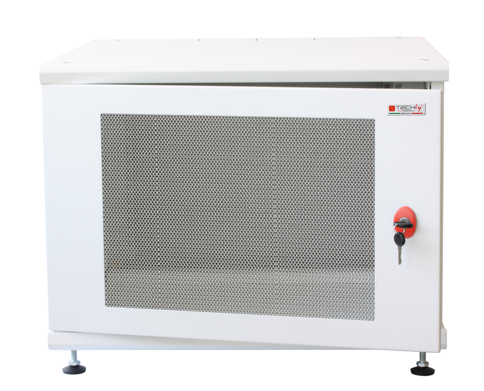 Armadio Rack 19'' ideale per Accumulatori Fotovoltaico 8U P600mm Bianco