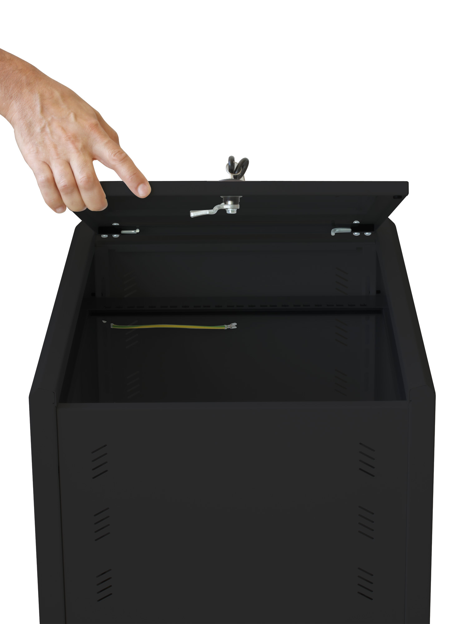 Armadio Rack 19'' ideale per Accumulatori Fotovoltaico 8U P600mm Nero - immagine 9