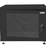 Armadio Rack 19'' ideale per Accumulatori Fotovoltaico 8U P600mm Nero