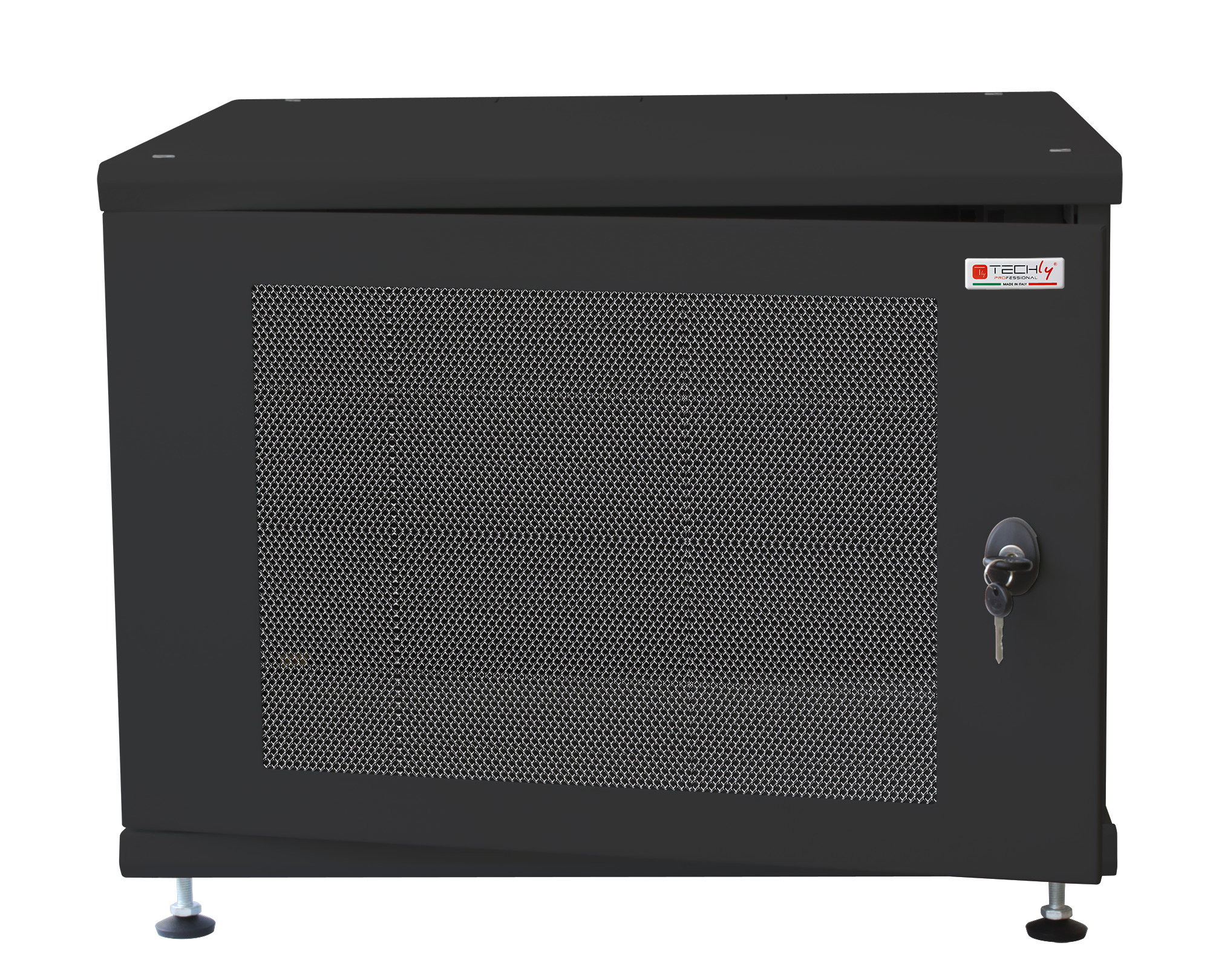 Armadio Rack 19'' ideale per Accumulatori Fotovoltaico 8U P600mm Nero