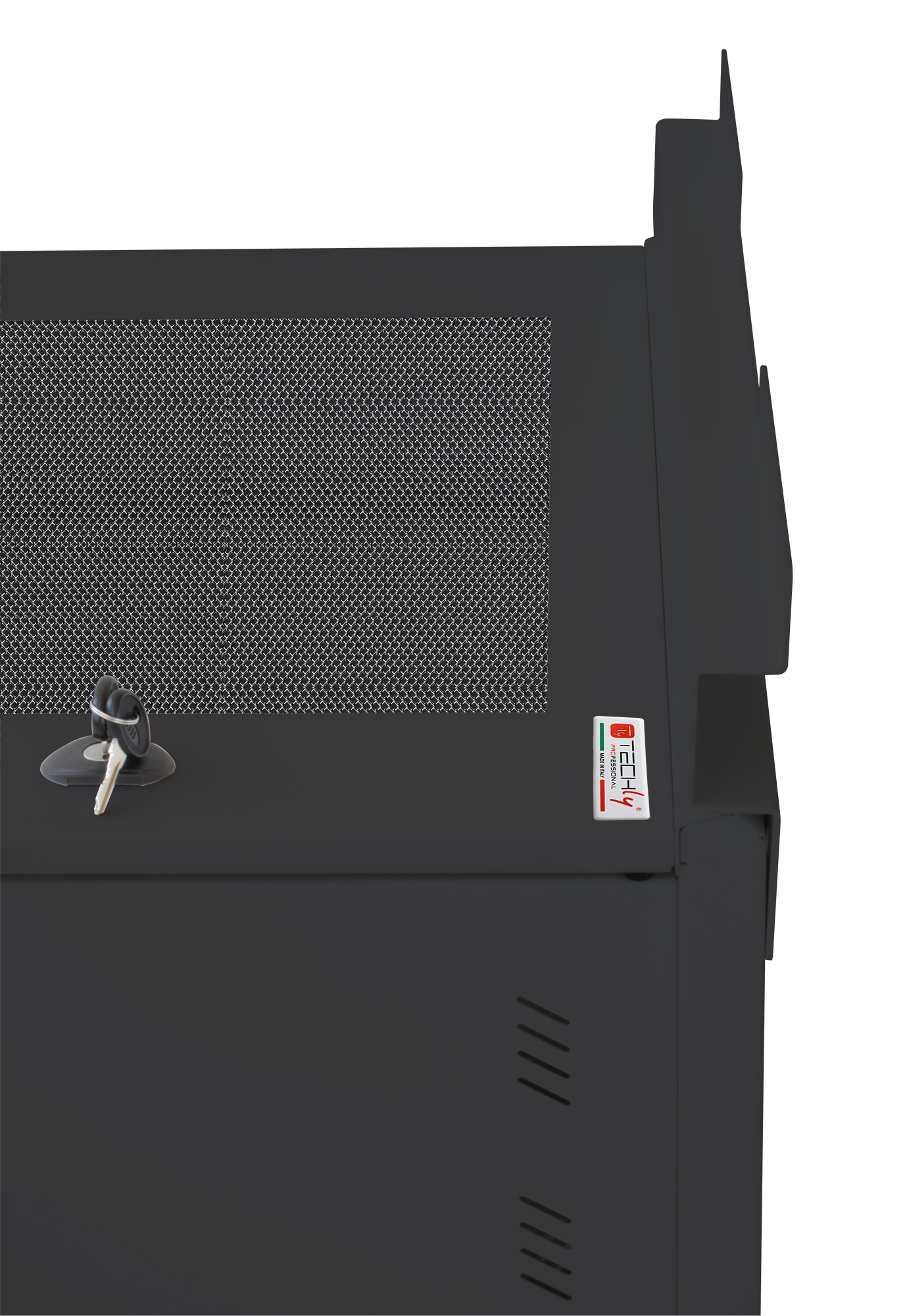 Armadio Rack 19'' ideale per Accumulatori Fotovoltaico 8U P600mm Nero - immagine 6