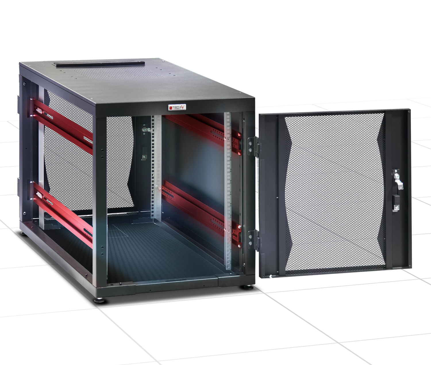 Armadio Server Rack 19'' 600x1000 14 Unita' Nero Flat Pack - immagine 5