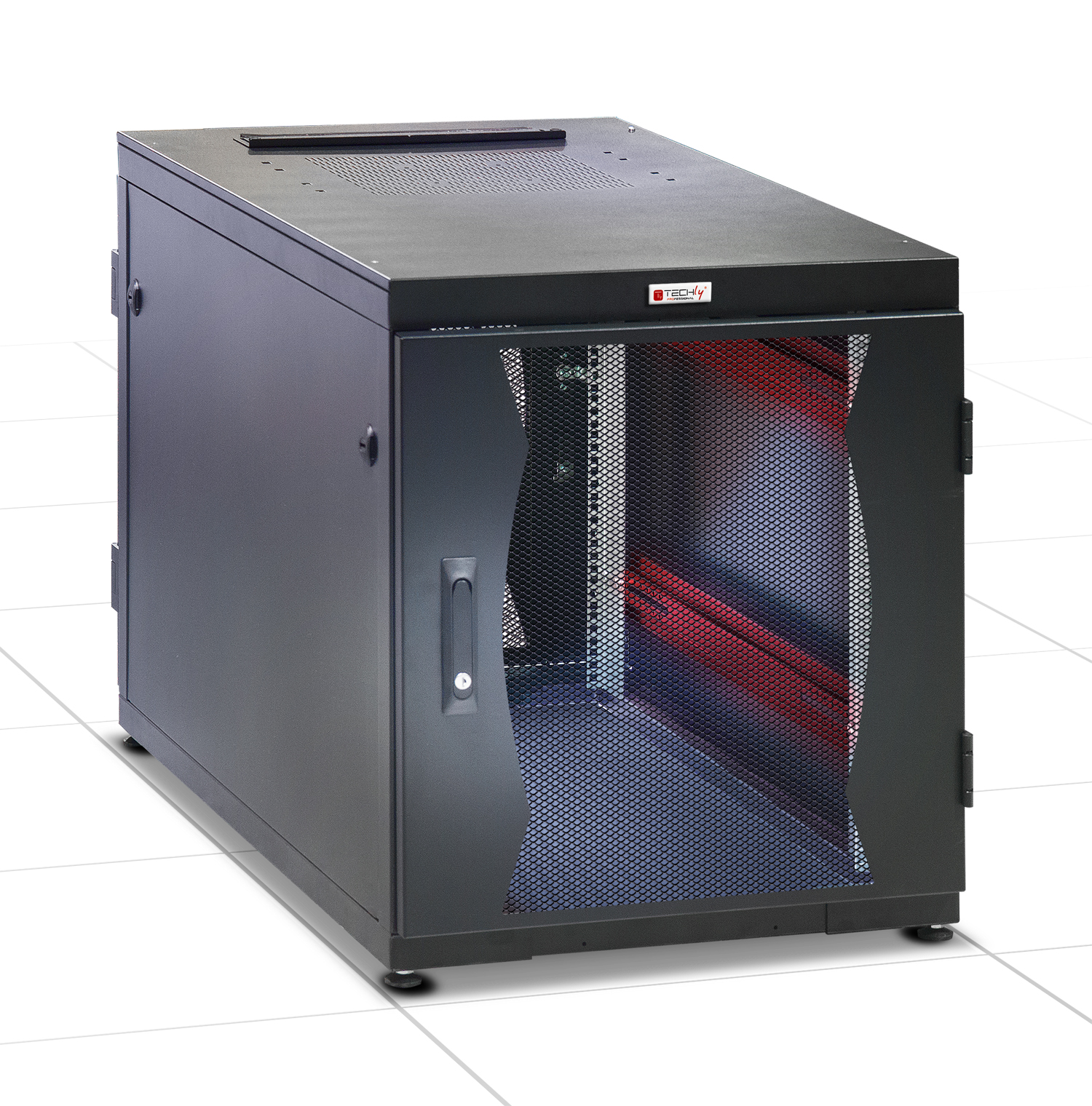 Armadio Server Rack 19'' 600x1000 14 Unita' Nero Flat Pack - immagine 3