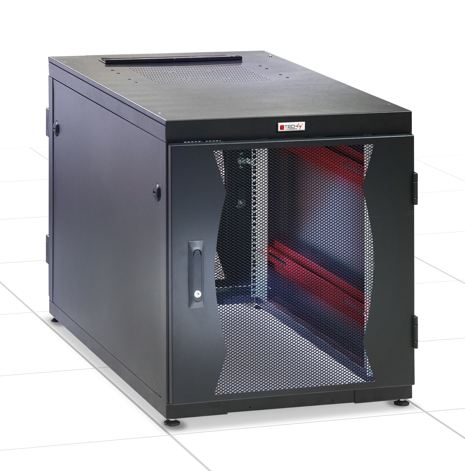 Armadio Server Rack 19'' 600x1000 14 Unita' Nero Flat Pack - immagine 4