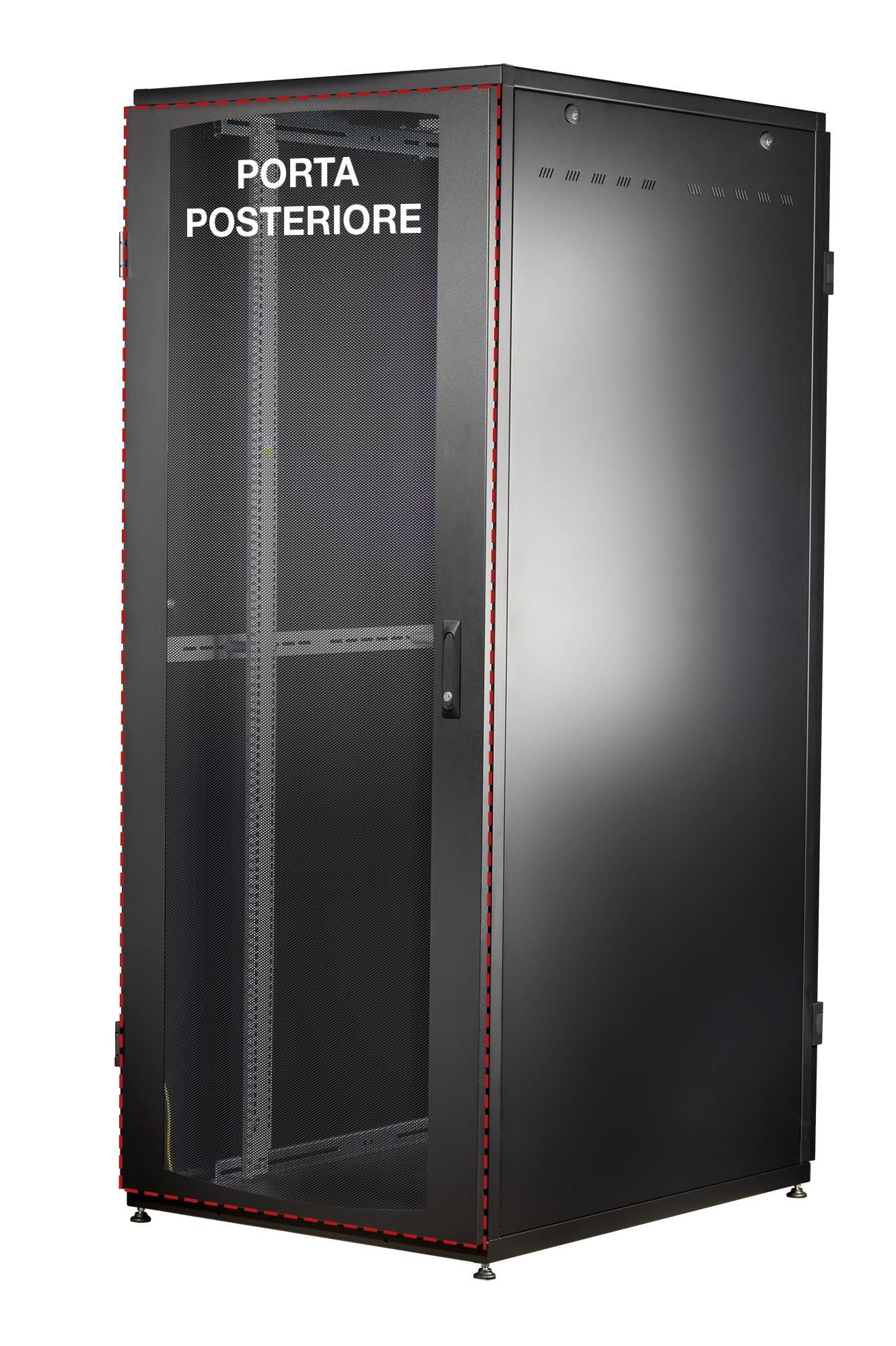 Armadio Server Rack NextGen 1000 19'' 800x1000 47U Nero Porta Grigliata - immagine 3