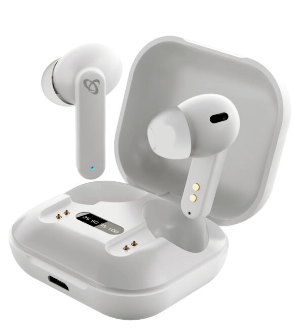Auricolari Bluetooth v5.1 con Custodia di Ricarica Bianco - immagine 3
