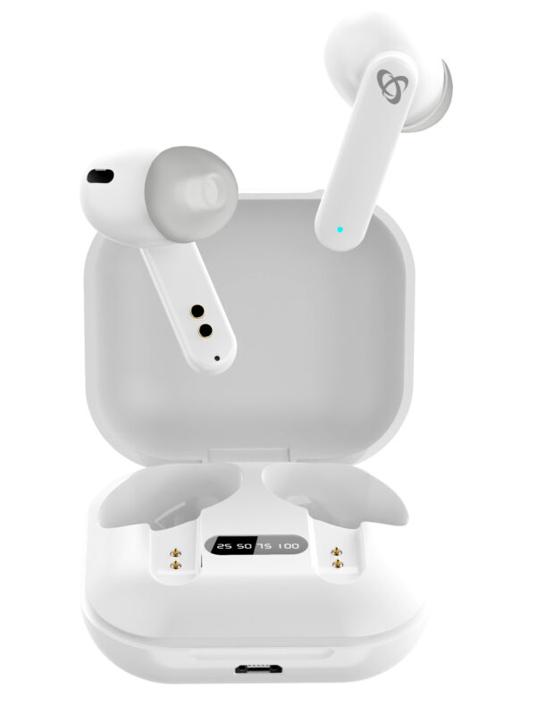 Auricolari Bluetooth v5.1 con Custodia di Ricarica Bianco - immagine 6