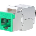 Frutto Keystone RJ45 Cat.6A 10G Slim STP Toolless Verde