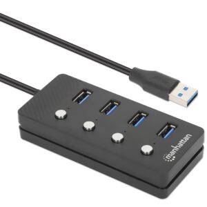 Hub USB 3.0 4 porte Type-A con Interruttori per Singola Porta