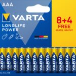 Confezione 12 Batterie Varta Longlife Power Ministilo AAA