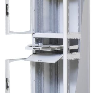 Armadio Rack 19'' 600x600 38U con Ripiano Tastiera Grigio