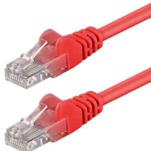 Cavo di rete Patch in Rame Cat. 6 Rosso UTP 1 m