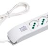 Multipresa 4 Posti Italiana Bipasso / Schuko Bianco