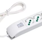 Multipresa 4 Posti Italiana Bipasso / Schuko Bianco