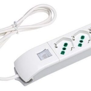 Multipresa 4 Posti Italiana Bipasso / Schuko Bianco