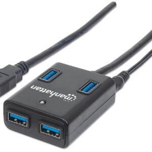 Hub USB 3.0 4 Porte con Alimentatore 5V 3A Nero