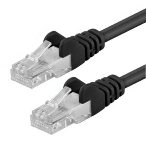 Cavo di rete Patch in Rame Cat. 5e Nero UTP 2 m