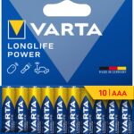 Confezione 10 Batterie Varta Longlife Power Ministilo AAA