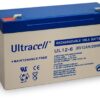 Batteria Ricaricabile 6V 12Ah, Ultracell UL12-6(Faston 187 - 4.8 mm)