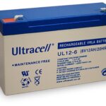 Batteria Ricaricabile 6V 12Ah, Ultracell UL12-6(Faston 187 - 4.8 mm)
