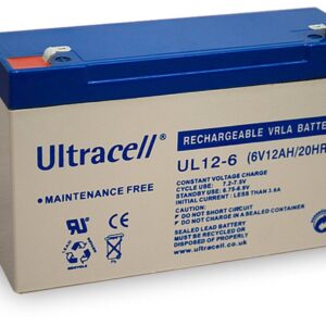 Batteria Ricaricabile 6V 12Ah, Ultracell UL12-6(Faston 187 - 4.8 mm)