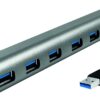 Hub USB 3.0 SuperSpeed 7 porte Alluminio Silver