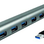 Hub USB 3.0 SuperSpeed 7 porte Alluminio Silver