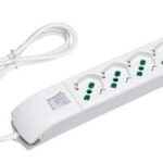 Multipresa 6 Posti Italiana Bipasso / Schuko Bianco