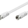 Cavo Antenna Satellite F/F 5 mt bianco