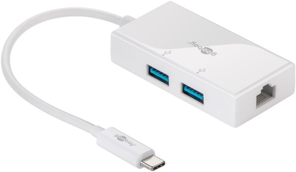Hub USB-C SuperSpeed 2 USB 3.0 e RJ-45 Gigabit