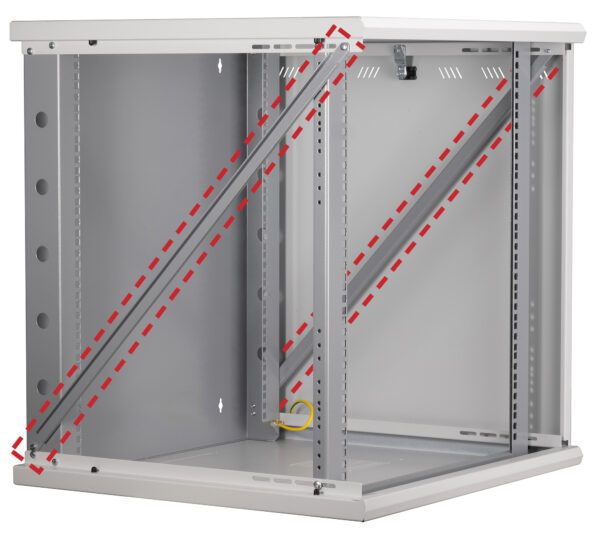 Barre di Rinforzo per Armadio Rack 13U P 600 mm - immagine 2