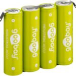 Batterie ricaricabili NiMH 4xAA HR6 2100 mAh 4.8V a saldare