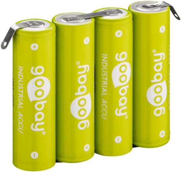 Batterie ricaricabili NiMH 4xAA HR6 2100 mAh 4.8V a saldare
