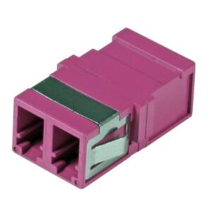 Adattatore a Bussola Keystone LC Duplex Multimodale OM4 Fucsia