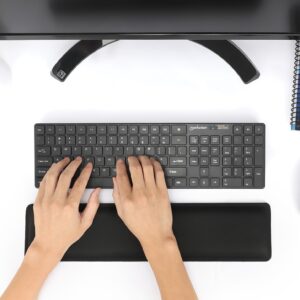 Tappetino Poggiapolsi Ergonomico in Gel per Tastiera Nero