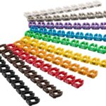 Segnacavo colorato con numeri ''0-9'' per cavi da 4.0mmq