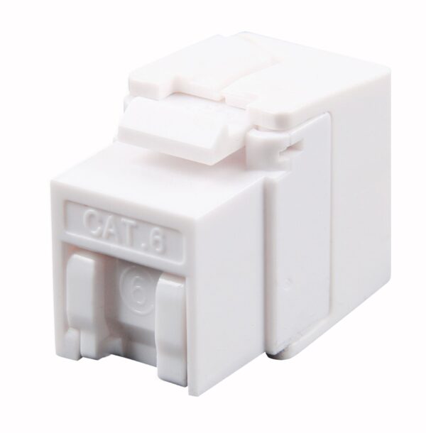 Frutto Keystone RJ45 Cat.6 UTP 180° Toolless con Otturatore