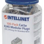 Confezione da 100 Plug Modulari RJ45 Cat.5e STP